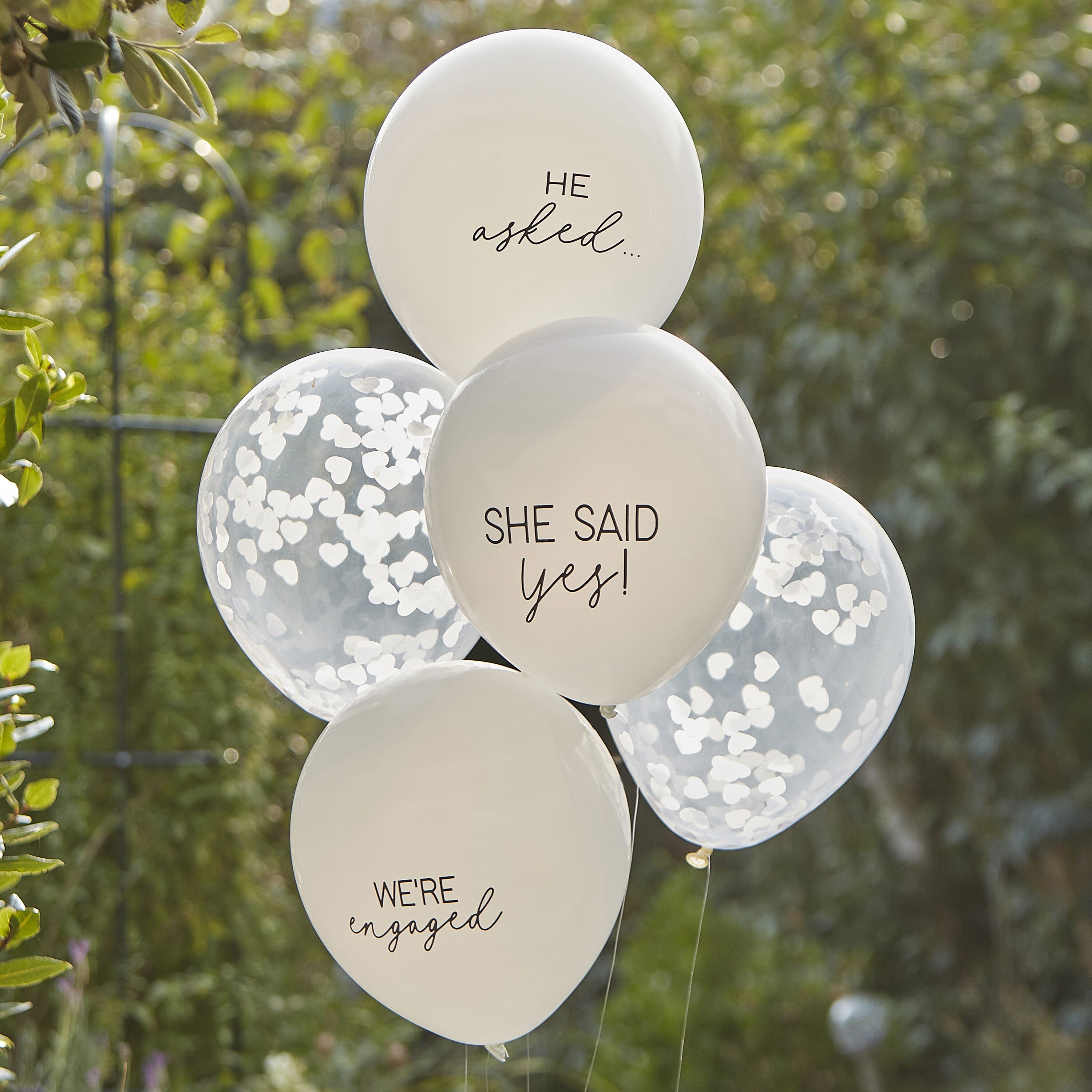 She Said Yes Confetti Engagement Balloon Bundle Ginger Ray