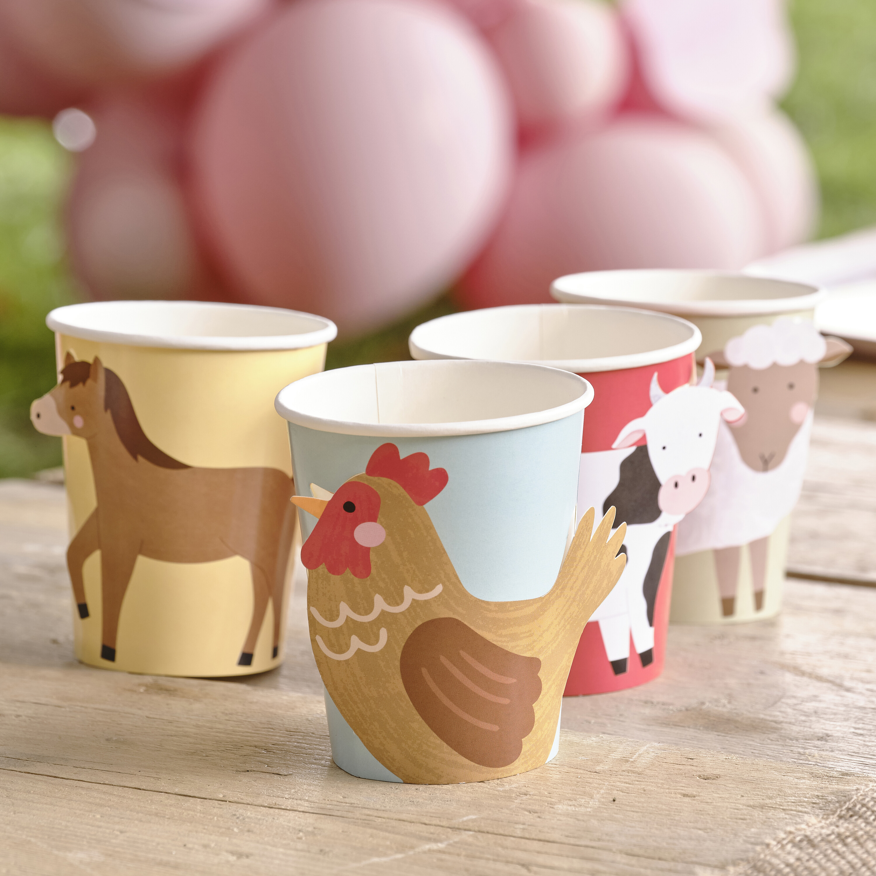 Farm Animals Paper Party Cups Ginger Ray