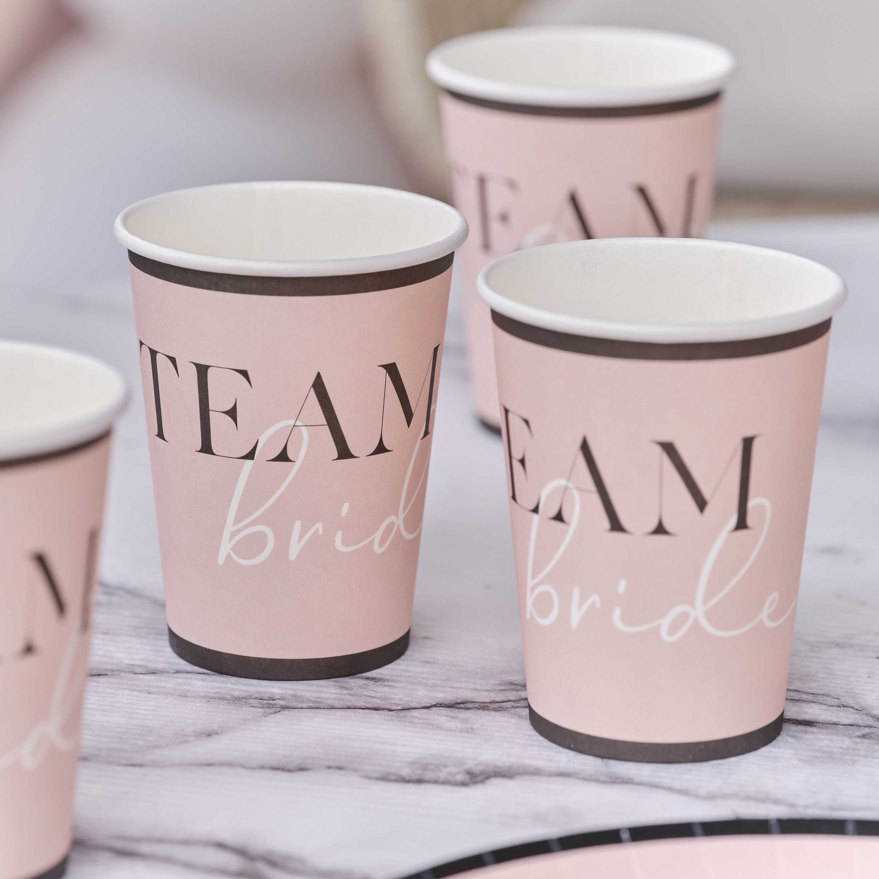 Team Bride Hen Party Paper Cups Ginger Ray