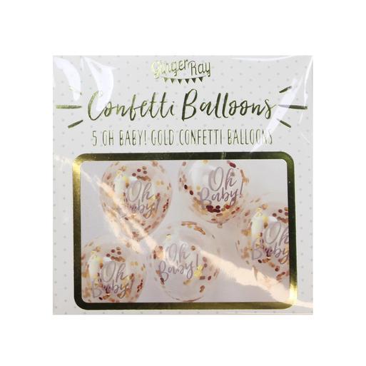 Oh baby gold confetti balloons shop