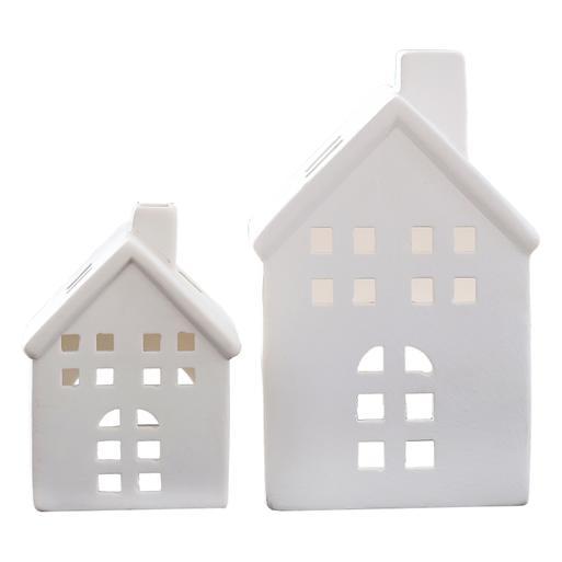 Ceramic house sales tea light holders